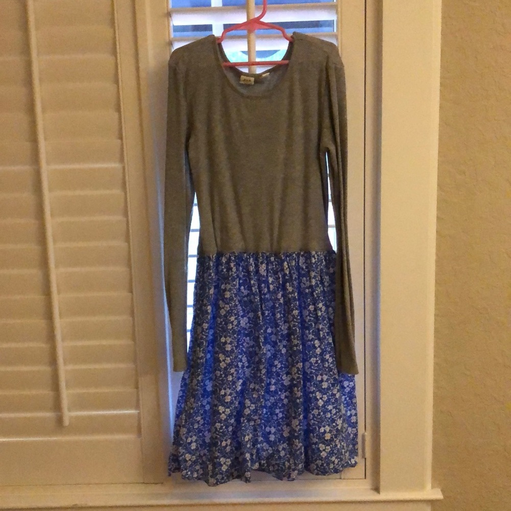 GAP dress blue and gray size kids 14/16